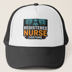 Scary Registered Nurse Costume Halloween Shirt Des Trucker Hat