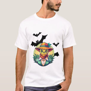 Scary scarecrow and bat T-Shirt