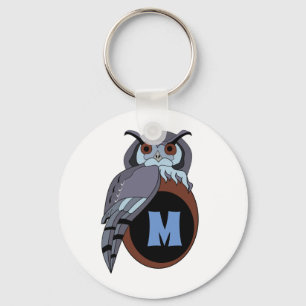 Scary Scop Owl Monogram Key Ring