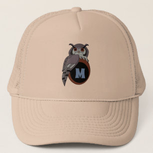 Scary Scop Owl Monogram Trucker Hat