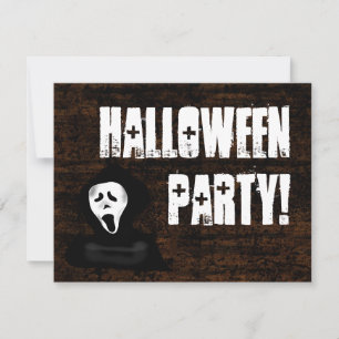 Scary Scream Halloween Party Invitations