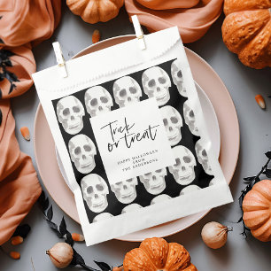 Scary Scull Trick or Treat Halloween Party Favour Bag