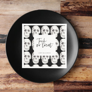 Scary Scull Trick or Treat   Halloween Party    Napkin
