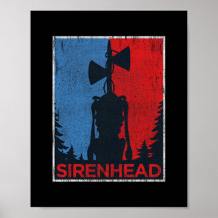 Scary Siren Head Meme Gamer Kids Boys Girls Xmas G Poster