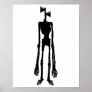 Scary Siren Meme Gamer Kids Boys Girls Xmas Gifts Poster