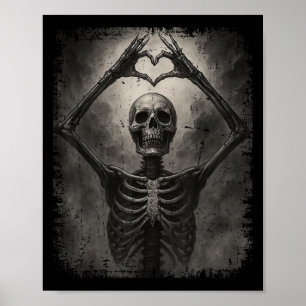 Scary Skeleton Hands Heart Sign Funny Halloween Co