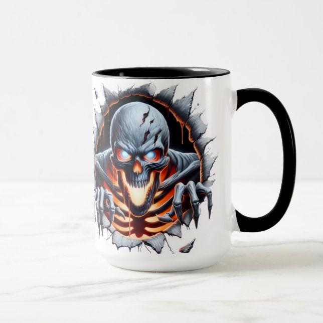 scary skeleton mug (Right)