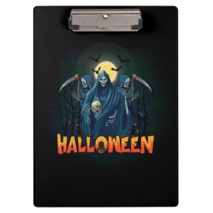 Scary Skeleton Night Halloween, My Halloween Mood. Clipboard