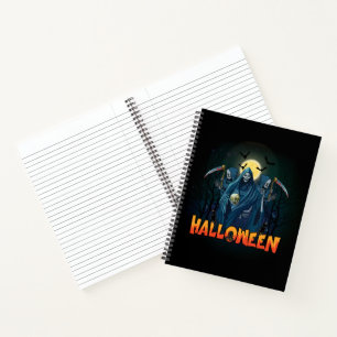 Scary Skeleton Night Halloween, My Halloween Mood. Notebook
