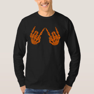 Scary Skeleton - Rock Roll Horror Costume T-Shirt