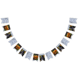 Scary Skeleton Witch for a Creepy Halloween Party Bunting