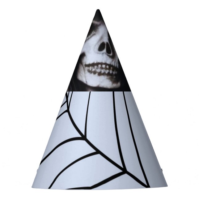 Scary Skeleton Witch for a Creepy Halloween Party Hat (Front)