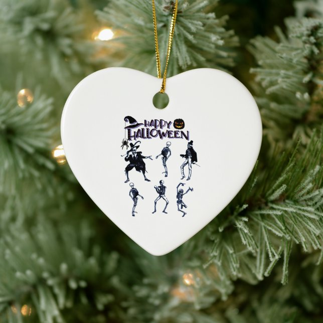 Scary Skeletons Party Ceramic Ornament (Tree)