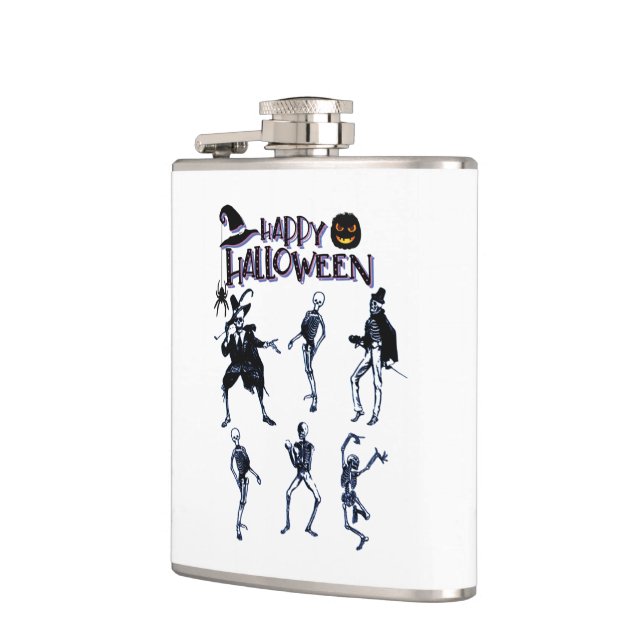 Scary Skeletons Party Hip Flask (Left)