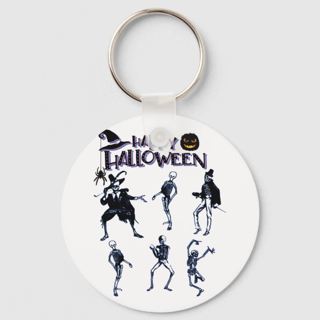 Scary Skeletons Party Key Ring (Front)