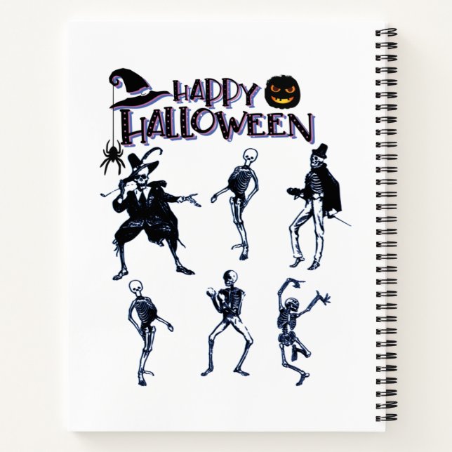Scary Skeletons Party Notebook (Back)