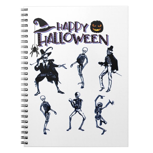 Scary Skeletons Party Notebook (Front)