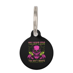 Scary Skull and Dog Pet Tag