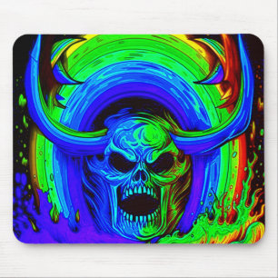 Scary Skull Art Mouse Pad