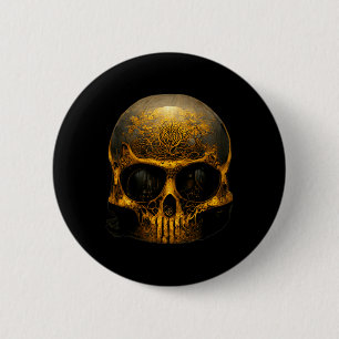 Scary Skull Face For A Creepy Halloween Costume 6 Cm Round Badge