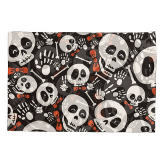 Scary Skull Halloween Pattern Pillowcase