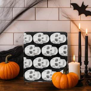 Scary Skull Pattern   Black & White Halloween  Cutting Board