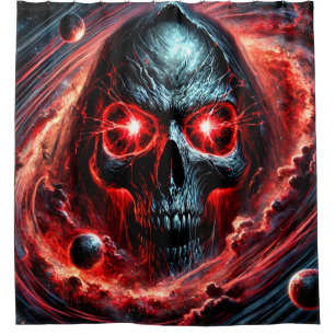Scary Skull Shower Curtain