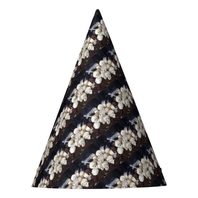 Scary Skulls with popping eyeballs Party Hat (Front)