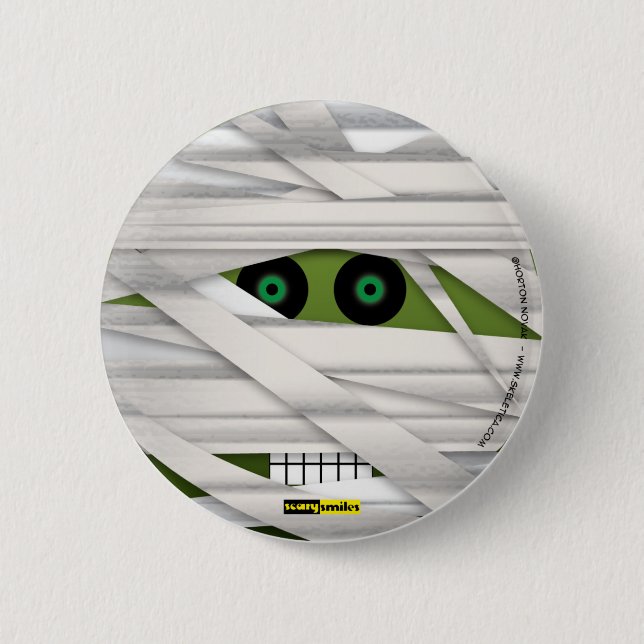 Scary Smiles - The ancient Mummy 6 Cm Round Badge (Front)
