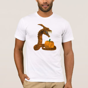 Scary Snake Protecting A Pumpkin T-Shirt