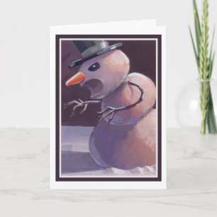 Scary Snowman Christmas Card