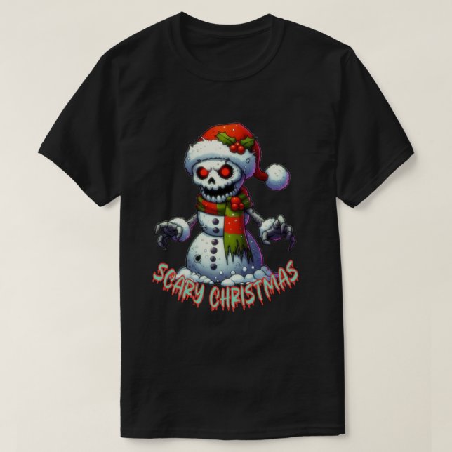 scary snowman,scary noel T-Shirt (Design Front)