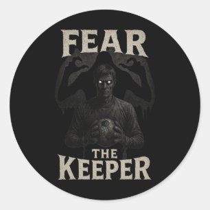 Scary Soccer Goalkeeper Horror Fear The Keeper Hal Classic Round Sticker