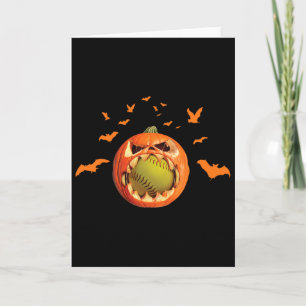 Scary Softll Jack O'lantern Pumpkin Halloween Soft Card