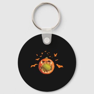 Scary Softll Jack O'lantern Pumpkin Halloween Soft Key Ring