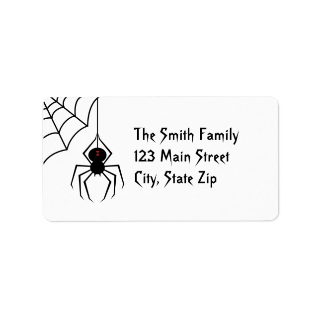Scary Spider Address Labels (Front)