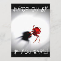 Scary Spider Halloween Invitation