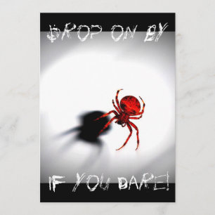 Scary Spider Halloween Invitation