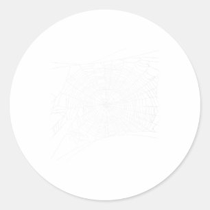 Scary Spider Web - Black Widow Halloween Classic Round Sticker