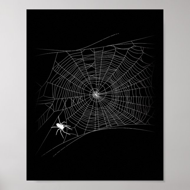 Scary Spider Web - Black Widow Halloween  Poster (Front)