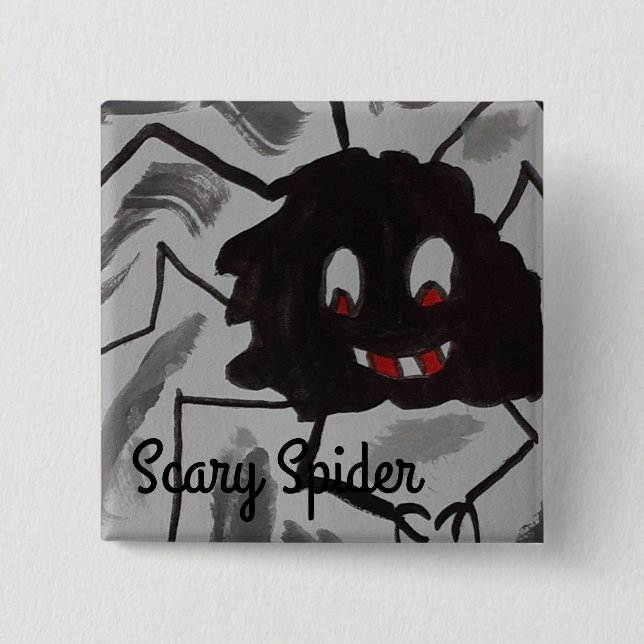 Scary Spiders Square Badge (Front)