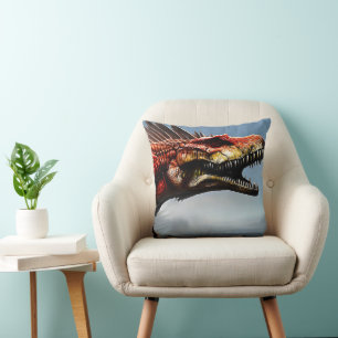 Scary Spinosaurus Dinosaur, Cushion