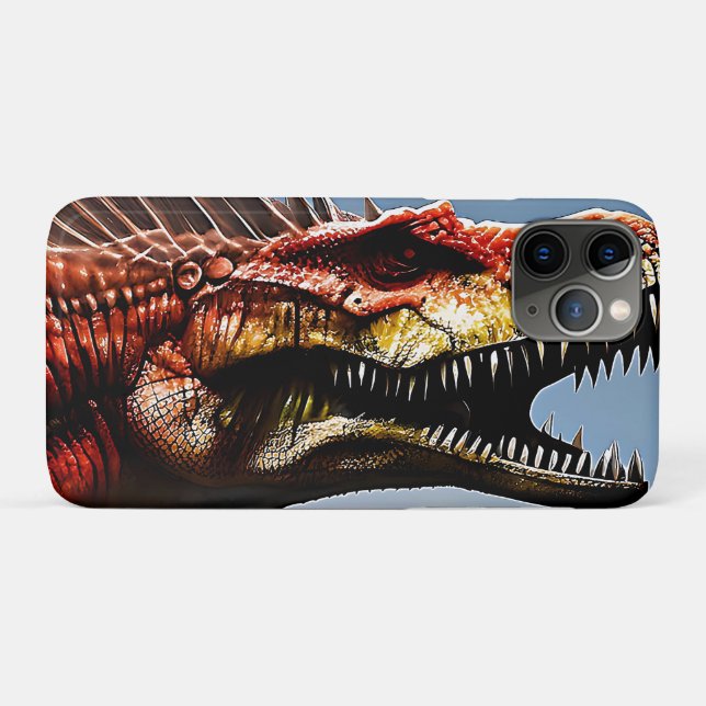 Scary Spinosaurus Dinosaur, iPhone Case (Back (Horizontal))