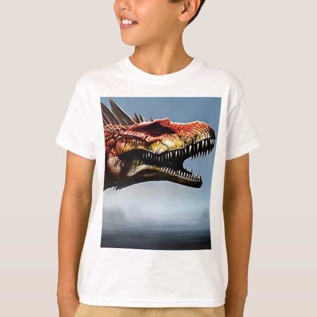 Scary Spinosaurus Dinosaur, T-Shirt (Front)