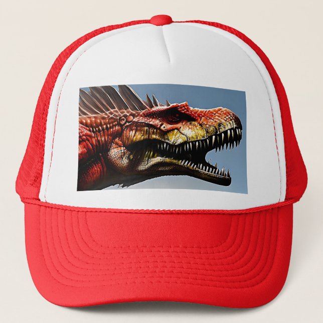 Scary Spinosaurus Dinosaur, Trucker Hat (Front)