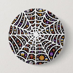Scary Spooky Cobweb Collage 7.5 Cm Round Badge