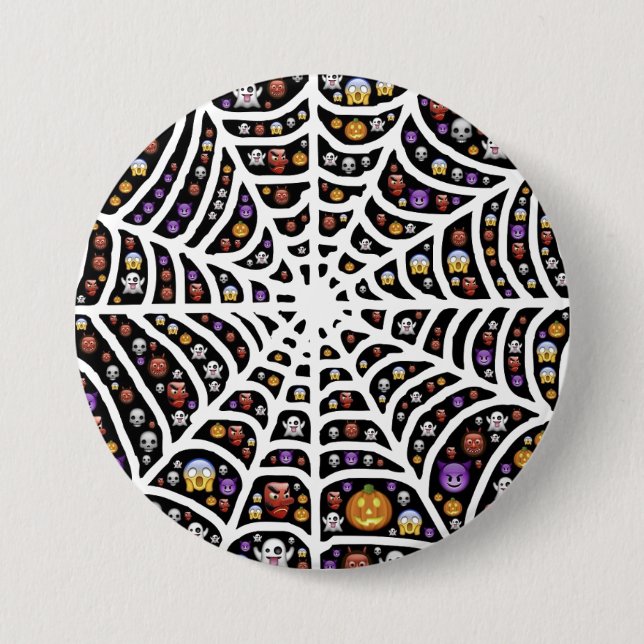 Scary Spooky Cobweb Collage 7.5 Cm Round Badge (Front)