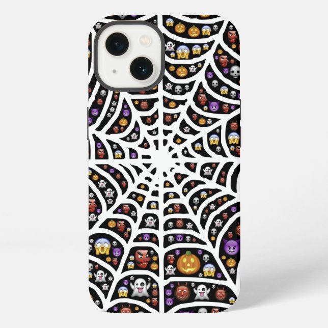 Scary Spooky Cobweb Collage iPhone Case (Back)