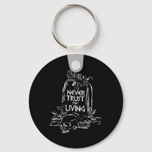 Scary Spooky Halloween Ghost Saying Gothic Skull G Key Ring