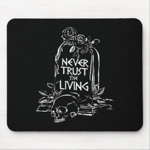 Scary Spooky Halloween Ghost Saying Gothic Skull G Mouse Pad